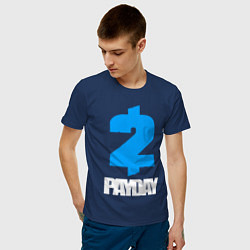 Футболка хлопковая мужская PAYDAY 2, цвет: тёмно-синий — фото 2