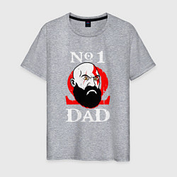 Футболка хлопковая мужская Dad Kratos, цвет: меланж