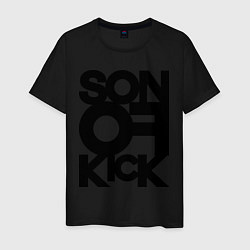 Футболка хлопковая мужская Son of Kick, цвет: черный