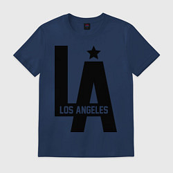 Футболка хлопковая мужская Los Angeles Star, цвет: тёмно-синий