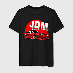 Футболка хлопковая мужская JDM Culture, цвет: черный