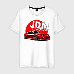 Футболка хлопковая мужская JDM Culture, цвет: белый