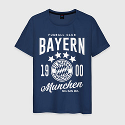 Футболка хлопковая мужская Bayern Munchen 1900, цвет: тёмно-синий