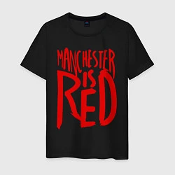 Футболка хлопковая мужская Manchester is Red, цвет: черный