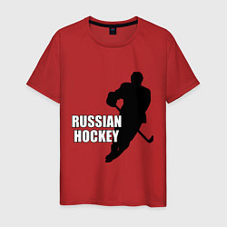 Футболка хлопковая мужская Russian Red Hockey, цвет: красный