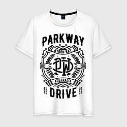 Футболка хлопковая мужская Parkway Drive: Australia, цвет: белый