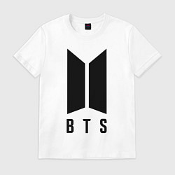 Футболка хлопковая мужская BTS V, цвет: белый