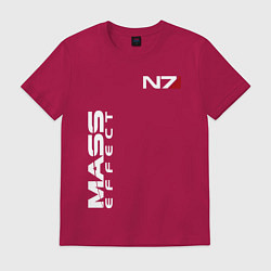 Футболка хлопковая мужская MASS EFFECT N7, цвет: маджента