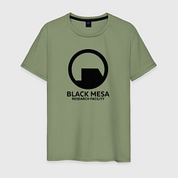 Футболка хлопковая мужская Black Mesa: Research Facility, цвет: авокадо