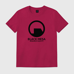 Футболка хлопковая мужская Black Mesa: Research Facility, цвет: маджента