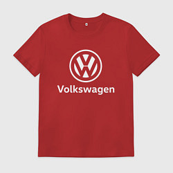Футболка хлопковая мужская VOLKSWAGEN, цвет: красный