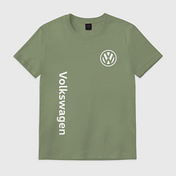 Футболка хлопковая мужская VOLKSWAGEN, цвет: авокадо