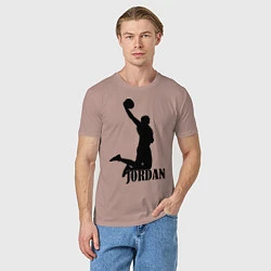 Футболка хлопковая мужская Jordan Basketball, цвет: пыльно-розовый — фото 2