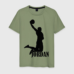 Футболка хлопковая мужская Jordan Basketball, цвет: авокадо