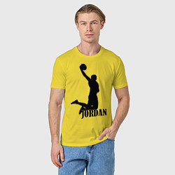 Футболка хлопковая мужская Jordan Basketball, цвет: желтый — фото 2