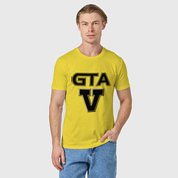 Футболка хлопковая мужская GTA 5, цвет: желтый — фото 2