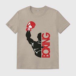 Футболка хлопковая мужская Boxing, цвет: миндальный