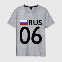 Футболка хлопковая мужская RUS 06 цвета меланж — фото 1