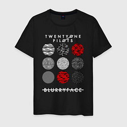 Футболка хлопковая мужская TOP: Blurryface, цвет: черный