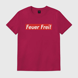 Футболка хлопковая мужская Feuer Frei!, цвет: маджента