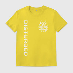 Футболка хлопковая мужская DISTURBED, цвет: желтый