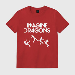 Футболка хлопковая мужская IMAGINE DRAGONS, цвет: красный