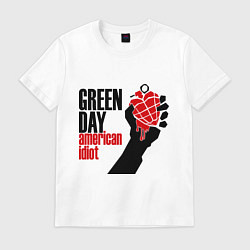 Футболка хлопковая мужская Green Day: American idiot, цвет: белый