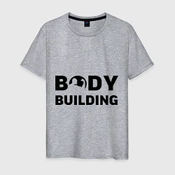 Футболка хлопковая мужская Body building, цвет: меланж