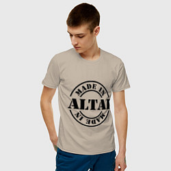Футболка хлопковая мужская Made in Altai, цвет: миндальный — фото 2