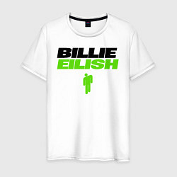 Футболка хлопковая мужская Billie Eilish: Bellyache, цвет: белый