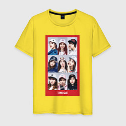 Футболка хлопковая мужская TWICE, цвет: желтый