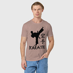 Футболка хлопковая мужская Karate craftsmanship, цвет: пыльно-розовый — фото 2