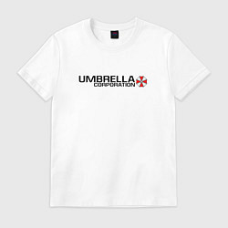 Футболка хлопковая мужская UMBRELLA CORP, цвет: белый