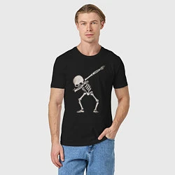 Футболка хлопковая мужская DAB Skeleton, цвет: черный — фото 2