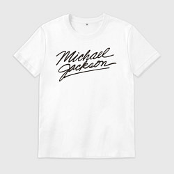 Футболка хлопковая мужская Jackson Michael, цвет: белый