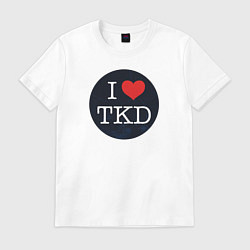 Футболка хлопковая мужская TKD, цвет: белый