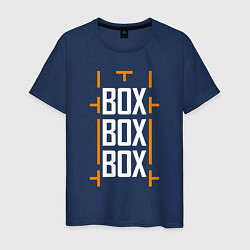 Футболка хлопковая мужская Box box box, цвет: тёмно-синий