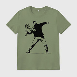 Футболка хлопковая мужская Banksy, цвет: авокадо