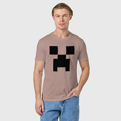 Футболка хлопковая мужская Minecraft, цвет: пыльно-розовый — фото 2