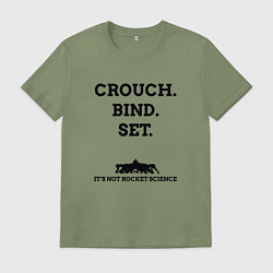 Футболка хлопковая мужская Crouch Bind Set, цвет: авокадо