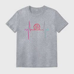 Футболка хлопковая мужская Пульс, цвет: меланж