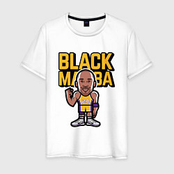 Футболка хлопковая мужская Kobe - Black Mamba, цвет: белый