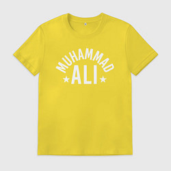 Футболка хлопковая мужская Muhammad Ali, цвет: желтый