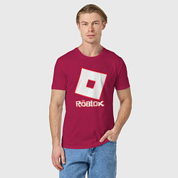 Футболка хлопковая мужская ROBLOX, цвет: маджента — фото 2
