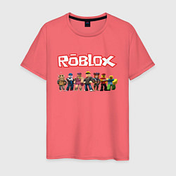 Футболка хлопковая мужская ROBLOX, цвет: коралловый