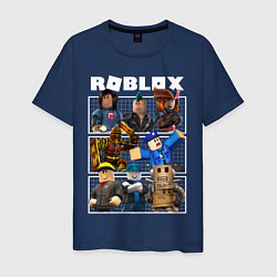 Футболка хлопковая мужская ROBLOX, цвет: тёмно-синий