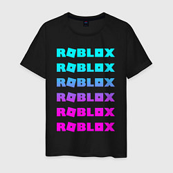 Футболка хлопковая мужская ROBLOX, цвет: черный