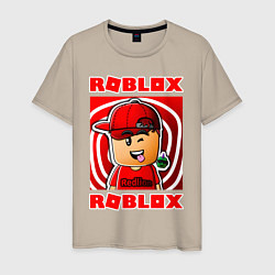 Футболка хлопковая мужская ROBLOX, цвет: миндальный