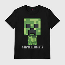 Футболка хлопковая мужская MINECRAFT, цвет: черный