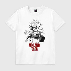 Футболка хлопковая мужская Vinland saga Thorfinn, цвет: белый